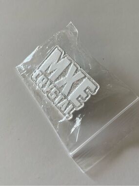 Crystal White Logo Pin - Women's Jewelry
